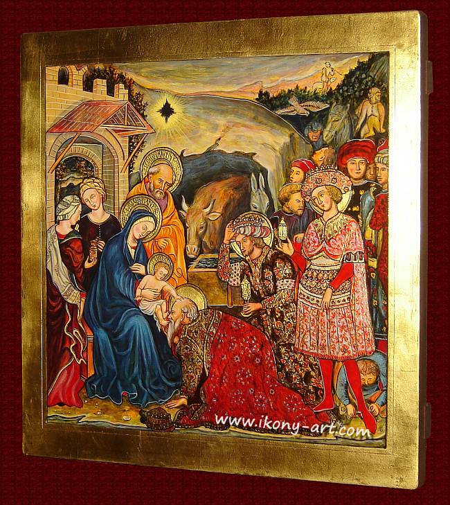 Christmas Icon, hand-painted icon