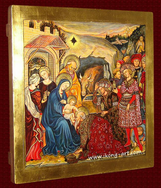 Christmas Icon, hand-painted icon