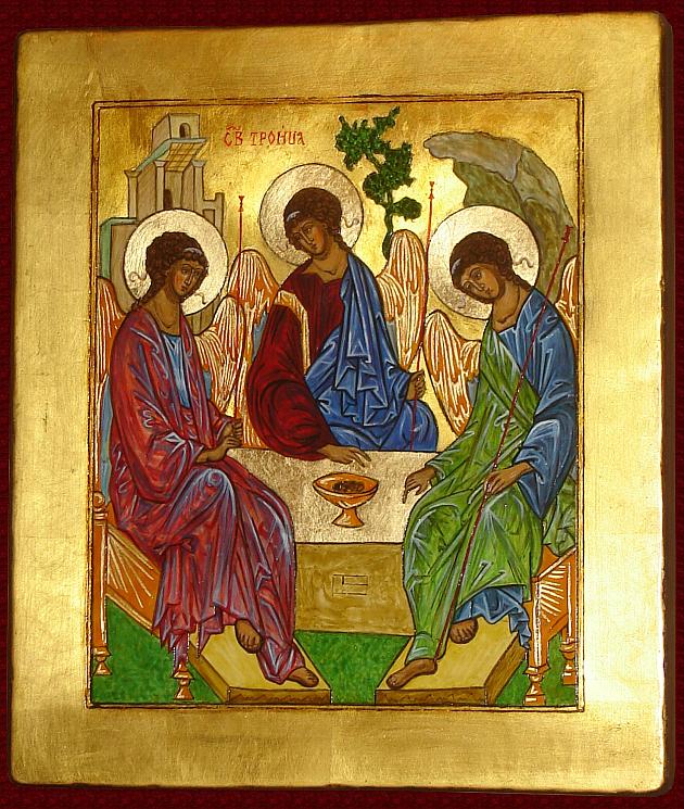 Icon The Holy Trinity - Rublev, hand-painted copy of icon